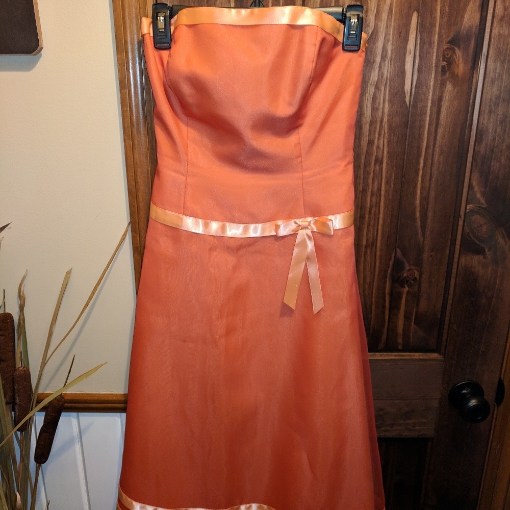 Coral bridesmaid dress